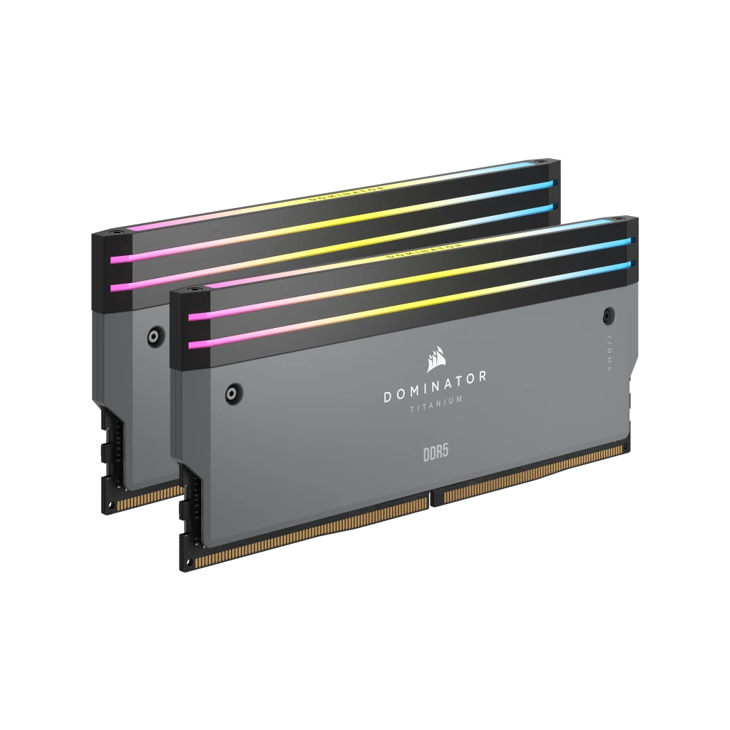 DOMINATOR® TITANIUM RGB 64GB (2x32GB) DDR5 DRAM 6000MT/s CL30 AMD EXPO &  Intel XMP Memory Kit — Grey